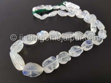 White Rainbow Smooth Irregular Nugget Shape Beads